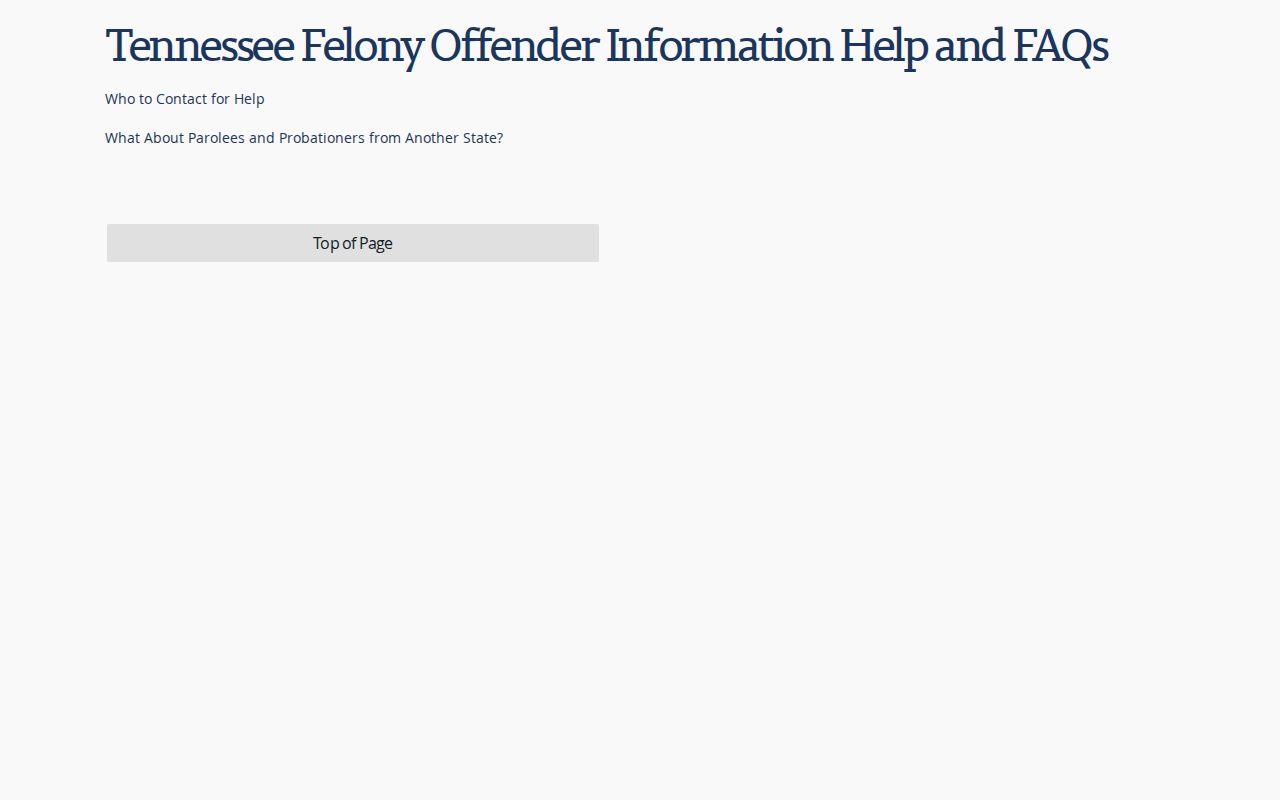 Greene County arrest history TDOC FOIL help screen