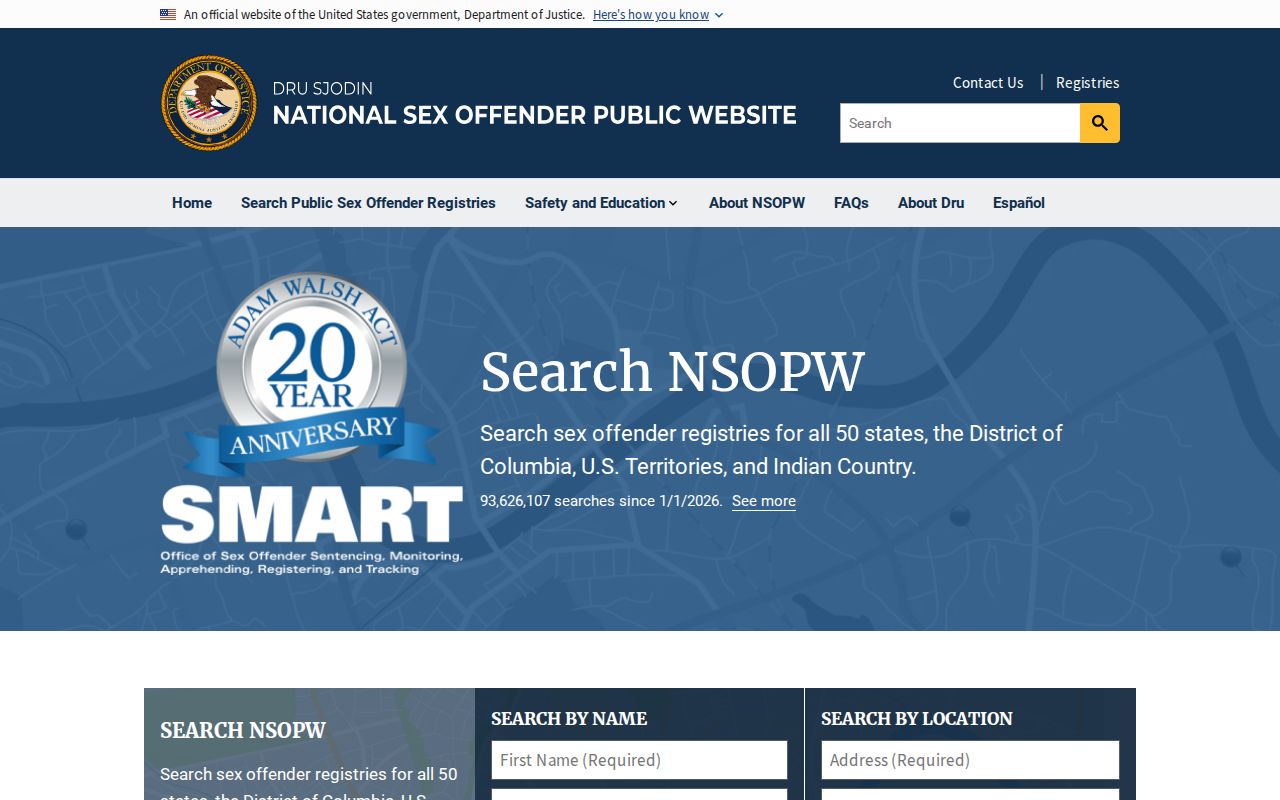 NSOPW cross-state search used with a Greene County sex offender check
