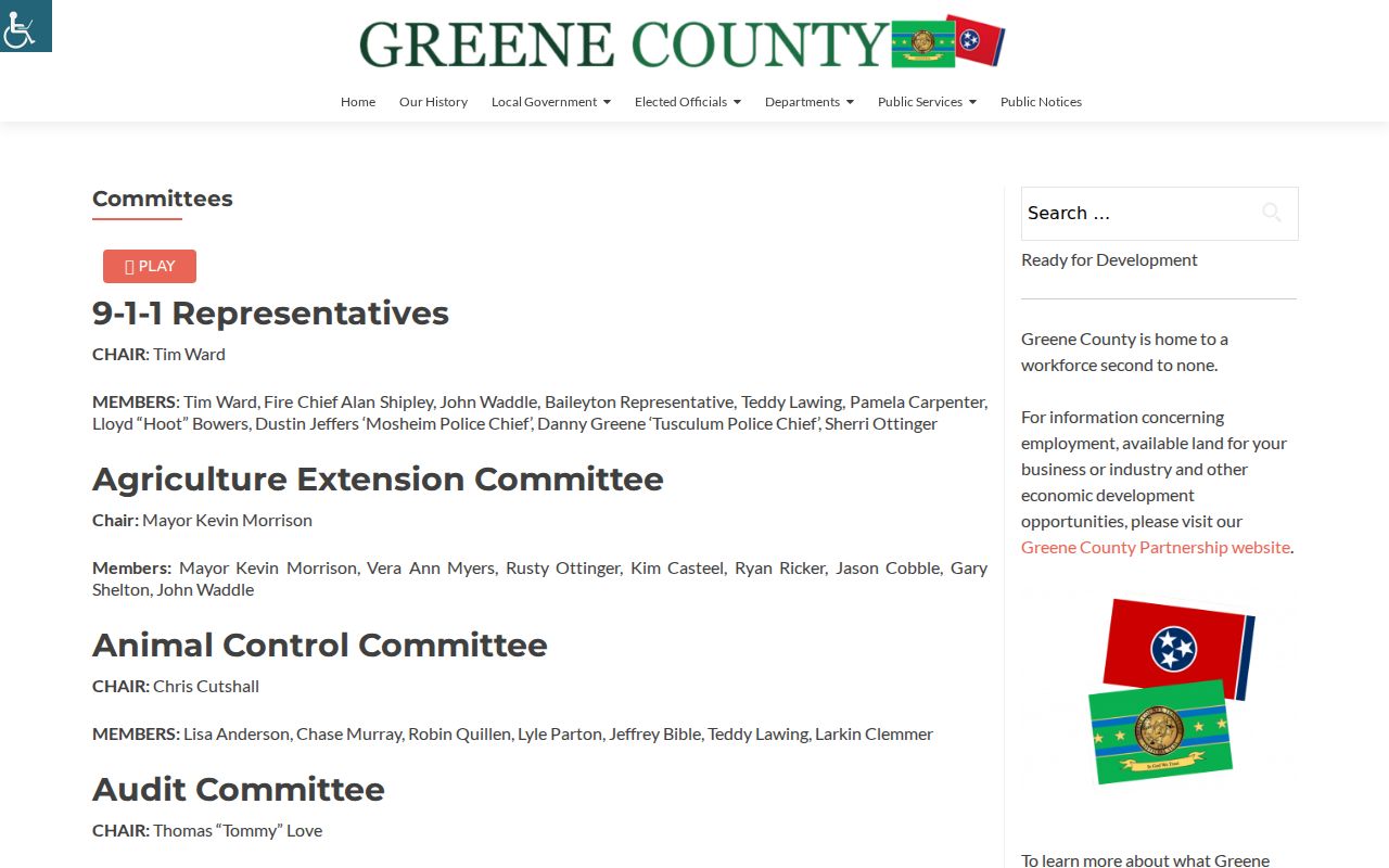 Greene County criminal records committee page