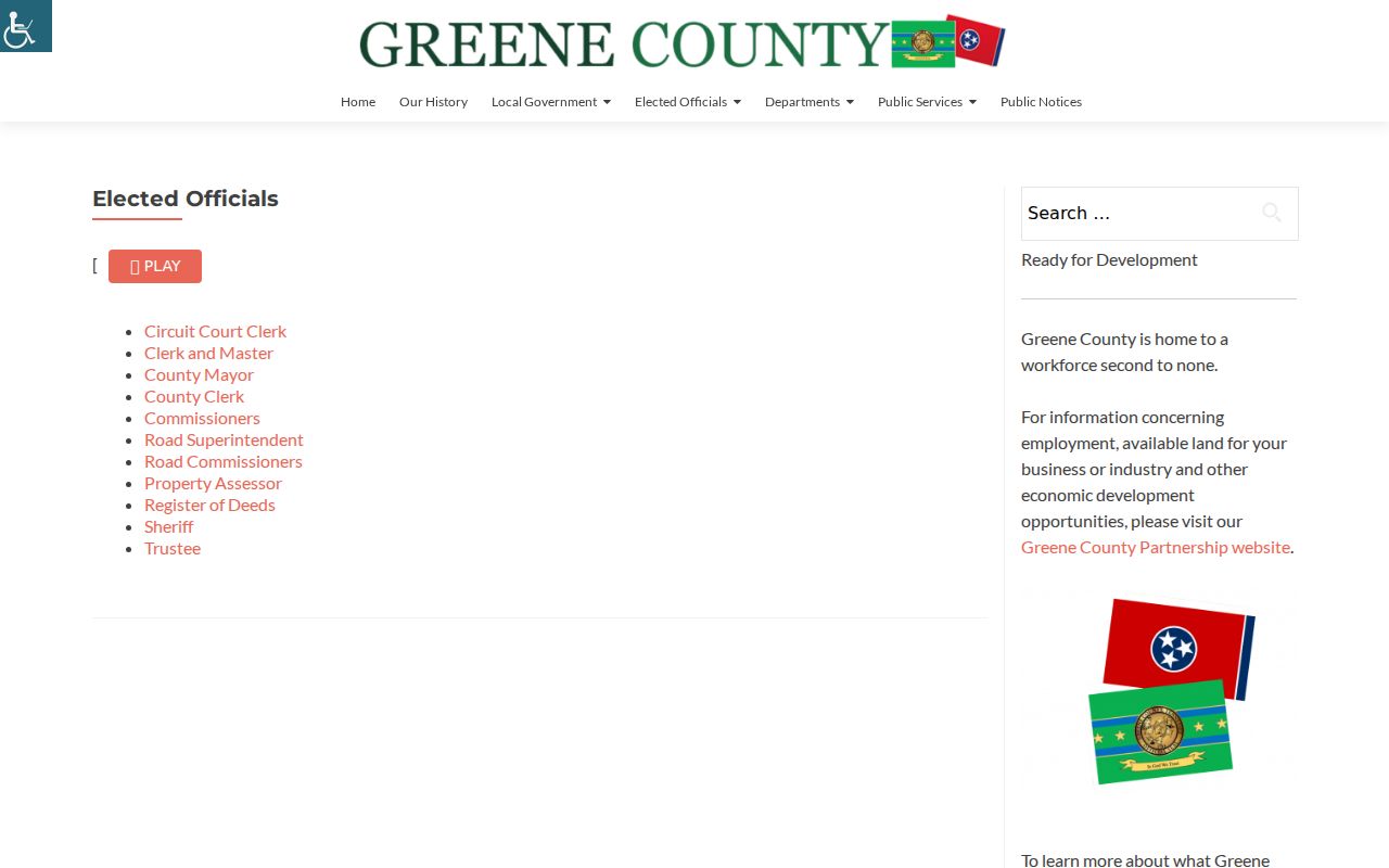 Greene County criminal records elected official directory